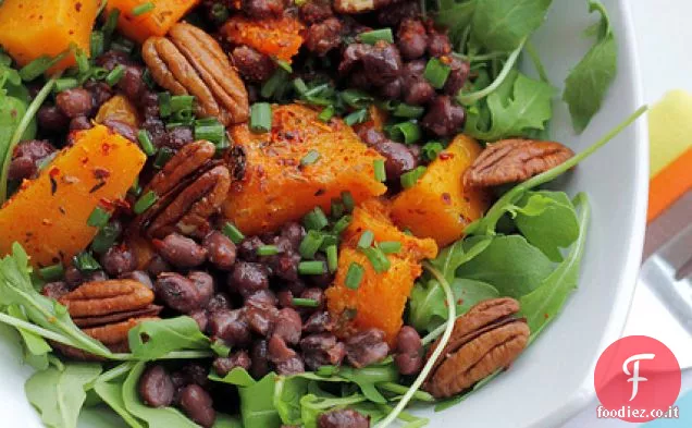 Zucca, fagioli Azuki e Rucola