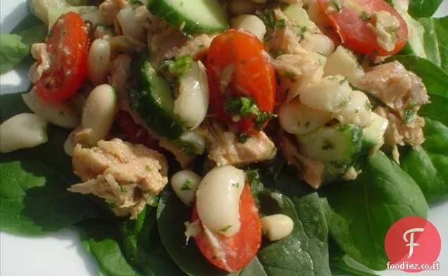 Insalata di tonno, fagioli e limone