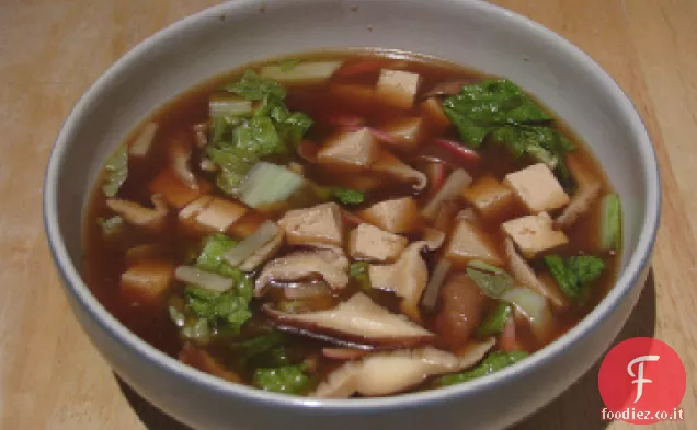 Zuppa di funghi Shiitake e miso