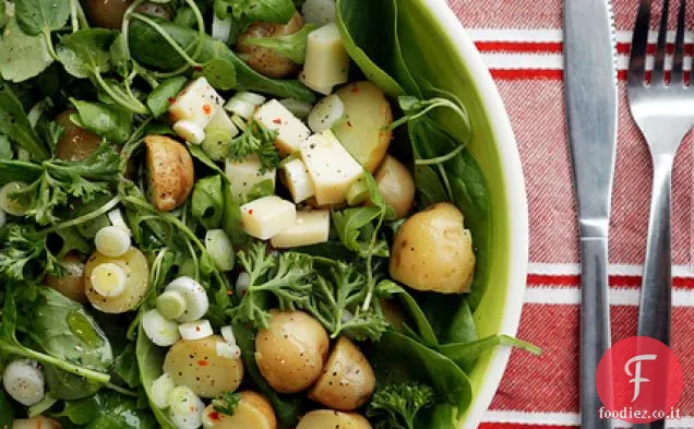 Patate novelle, Cheddar maturo e rucola