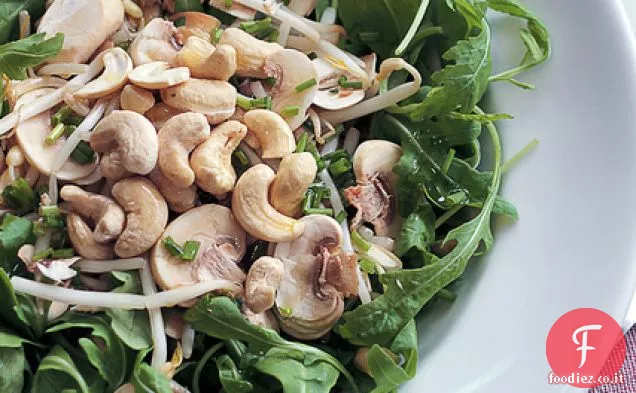 Funghi, Germogli di fagioli e rucola