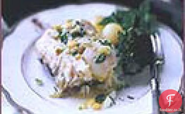 Branzino in camicia con Burro al limone