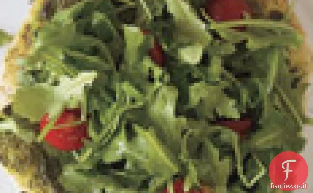Insalata di rucola con condimento al limone e parmigiano