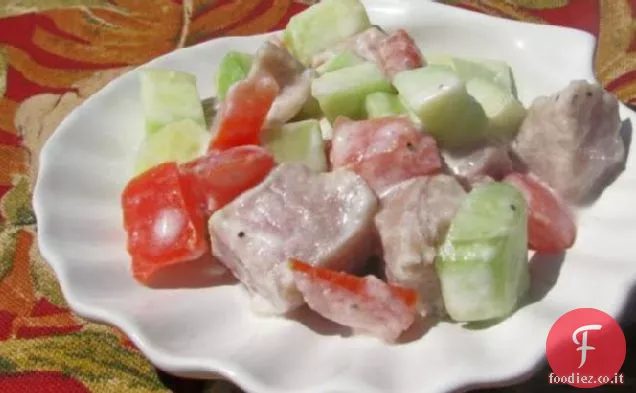 Poisson Cru o E'aa O (tonno marinato al lime di Tahiti)