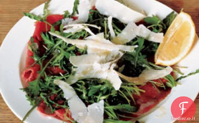 Carpaccio Con Olio di Rucola, Limone e Tartufo