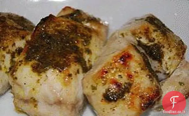 Branzino con Burro alle erbe e insalata di Frisee