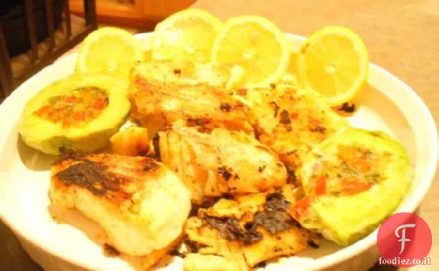 Pesce alla griglia glassato
