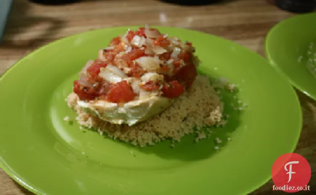 Pesce speziato con Couscous per uno