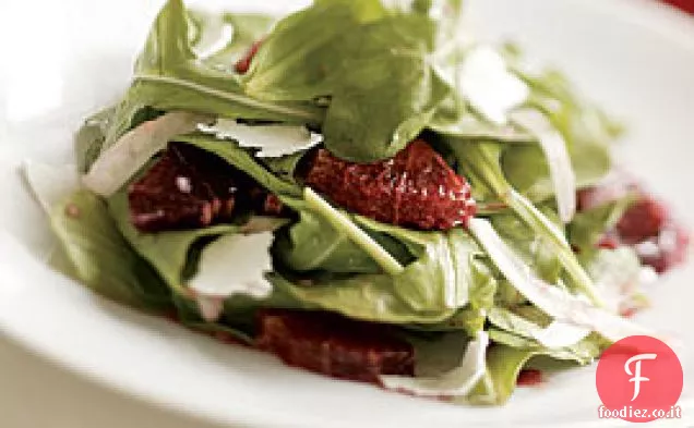 Insalata di rucola con Arance Rosse, Finocchi e Ricotta Salata