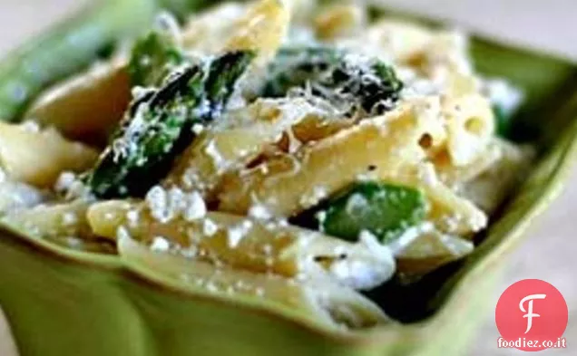 Gemelli Con Asparagi, Ricotta, Rucola e Scorza di Limone