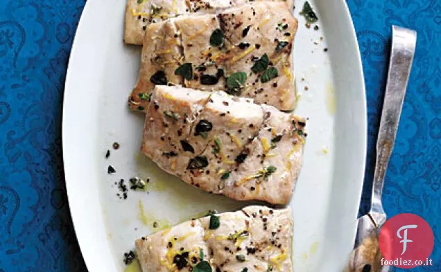 Erba e limone arrostito Striped Bass