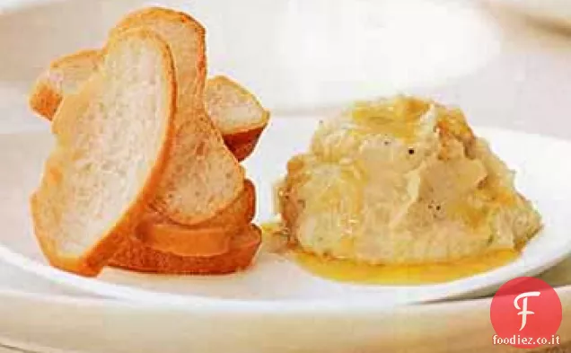 Purea di fagioli bianchi con Vinaigrette all'aglio e Crostini
