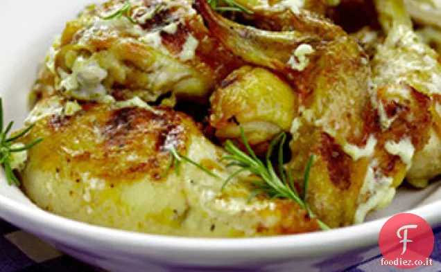 Pollo alla griglia con Rosmarino bianco Barbecue Salsa Ricetta