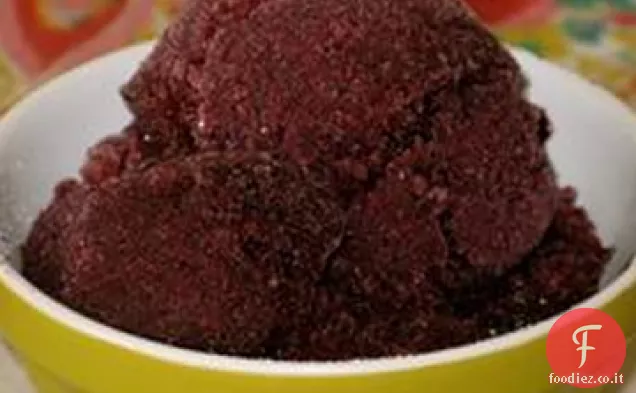 Sorbetto al pompelmo rosa e mirtillo