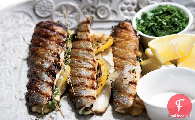 Branzino alla Griglia ripieno di limone