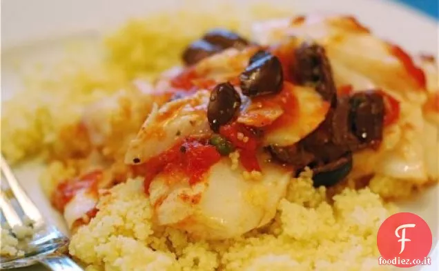 Merluzzo al Forno alla Puttanesca