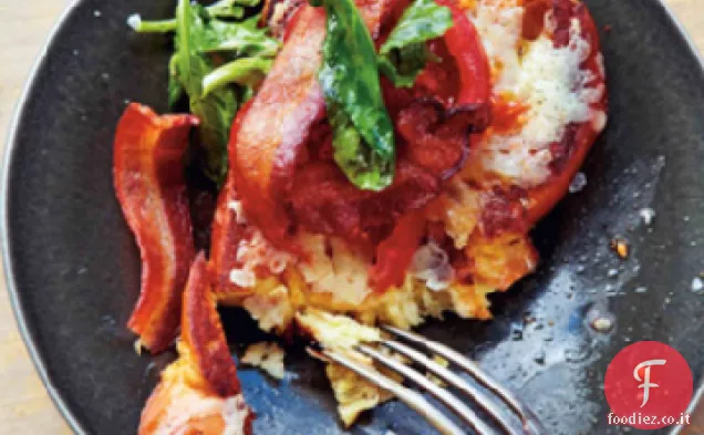 French Toast BLT con Vinaigrette all'aglio arrosto