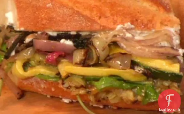 Panini Vegetariani alla griglia con Ricotta, Rucola e Balsamico