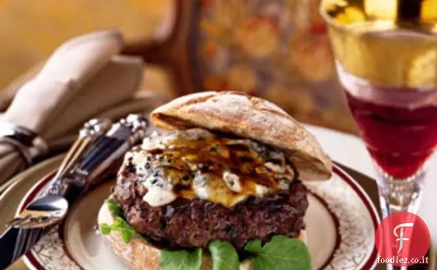 Hamburger di Porcini-Gorgonzola con Demi-Glacé di Vitello