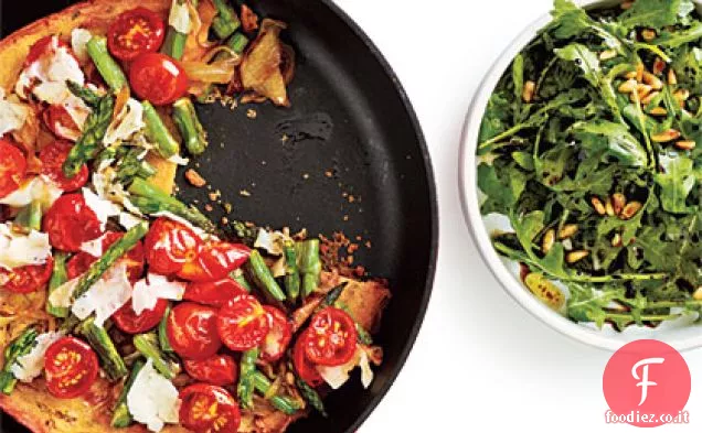 Farinata di Asparagi, Pomodoro e Cipolla