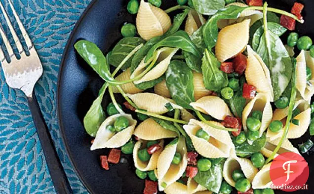 Insalata di conchiglie con condimento al latticello-Erba cipollina