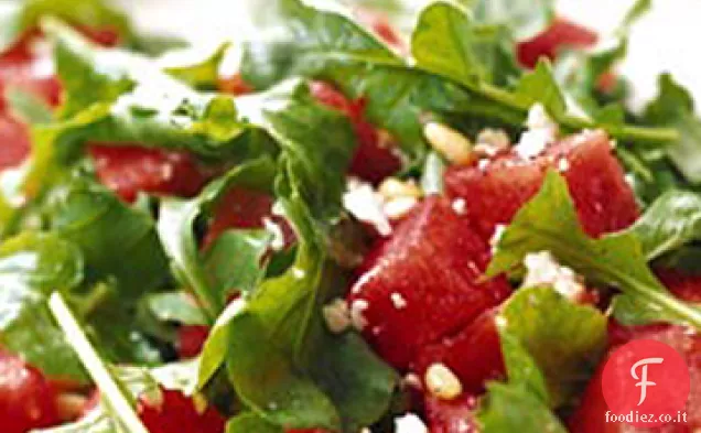 Insalata di anguria, rucola e pinoli