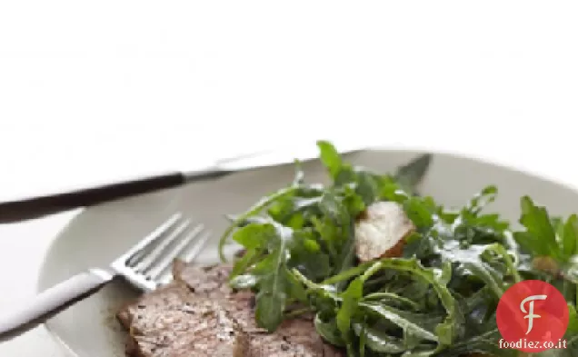 Bistecca alle erbe con rucola e patate
