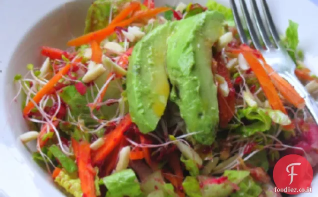 Insalata di carote e barbabietole con Vinaigrette allo zenzero