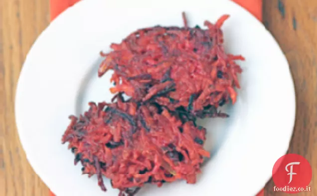 Latkes di barbabietola al profumo di cumino