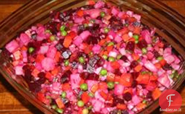 Salat ucraino Vinaigrette (insalata di barbabietole)