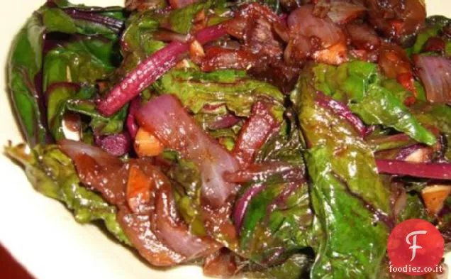 Barbabietole con cipolle caramellate