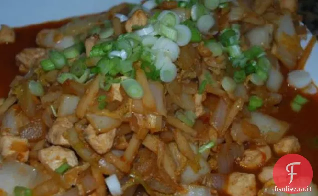 Pollo fritto con cavolo cinese