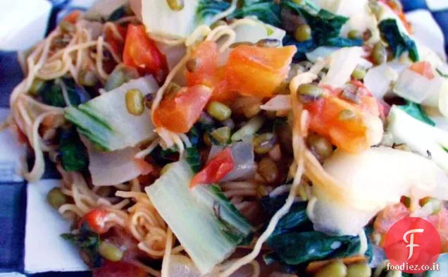 Stir Fry Maitake funghi e manzo con salsa di ostriche