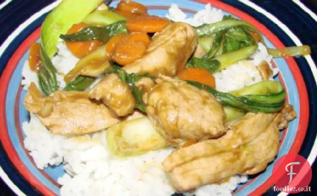 Carne di maiale e Bok Choy Soffriggere