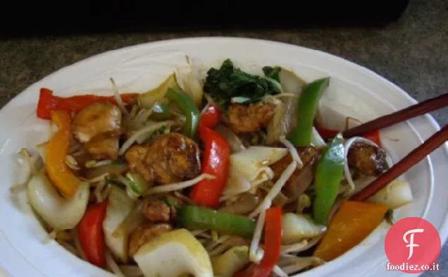 Pollo Stir Fry per gli amanti dello zenzero