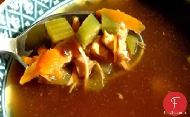 Zuppa di tacchino caldo e aspro