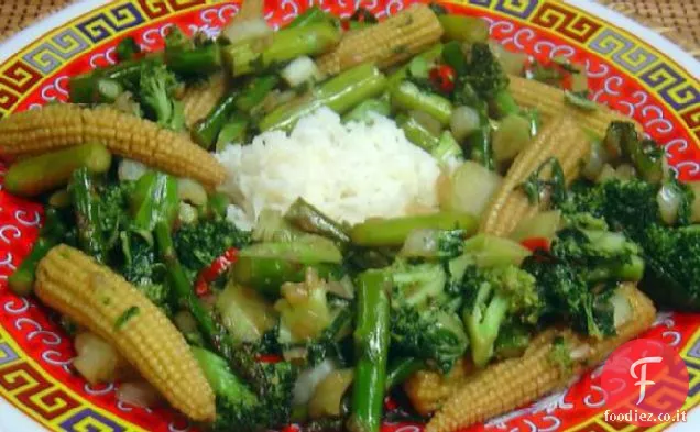 Verdure miste saltate in padella di Ken Hom