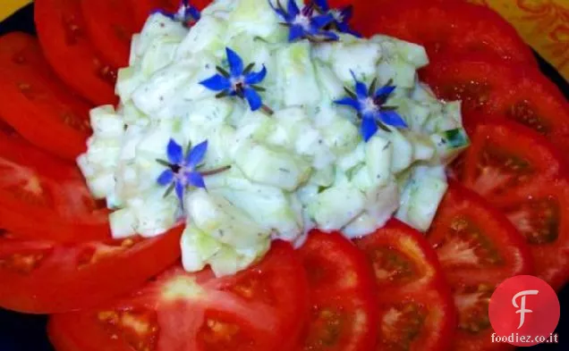 Insalata rossa bianca e blu