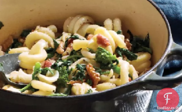Pasta monoporzione con Broccoli Rabe e pancetta