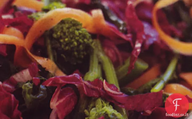 Insalata di broccoli Rabe, carote e radicchio