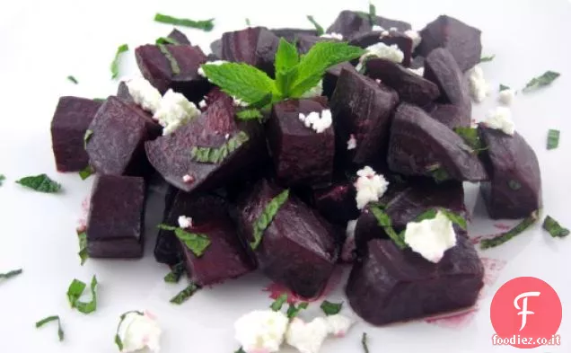 Barbabietole arrosto con Menta fresca e Chèvre