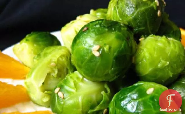 Cavoletti di Bruxelles imburrati all'arancia
