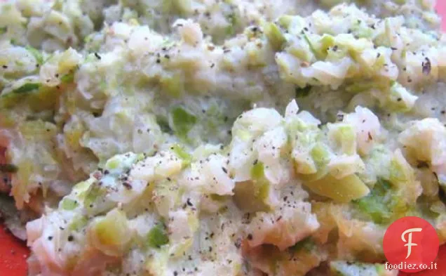 Purè di cavoletti di Bruxelles con parmigiano e panna
