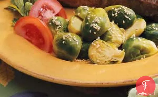 Cavoletti di Bruxelles con pancetta e mela