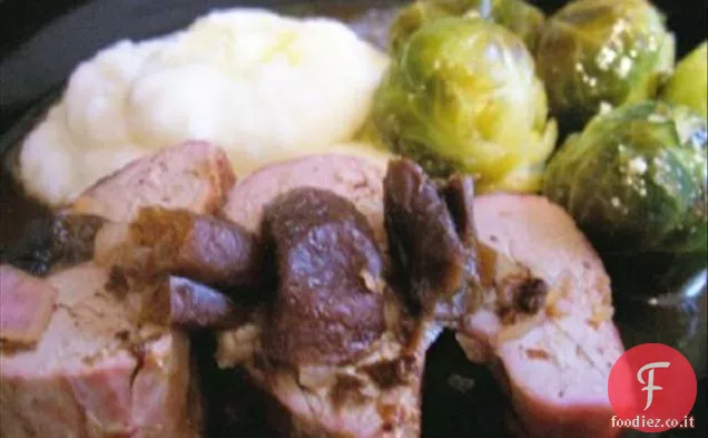 Cavoletti di Bruxelles e casseruola di funghi