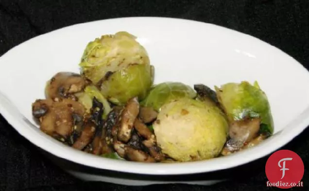 Cavoletti di Bruxelles con glassa di funghi