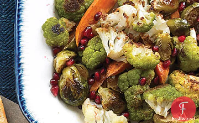 Verdure arrosto con Vinaigrette di melograno