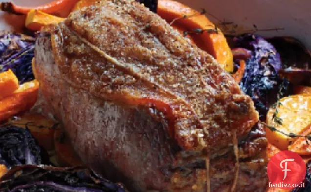 Roast Beef con cavolo, zucca e carote