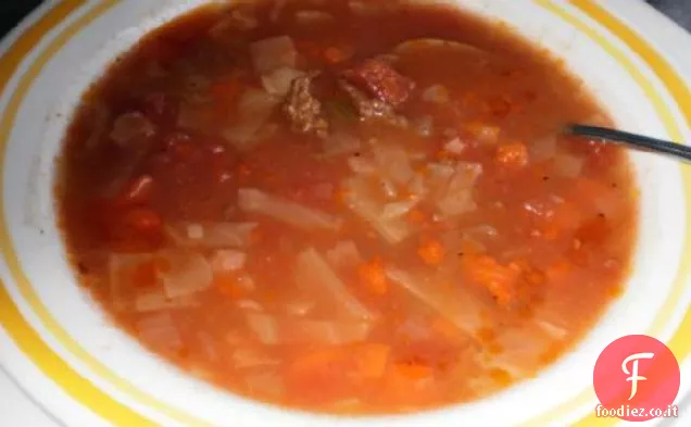 Pentola di coccio-Zuppa di manzo cavolo
