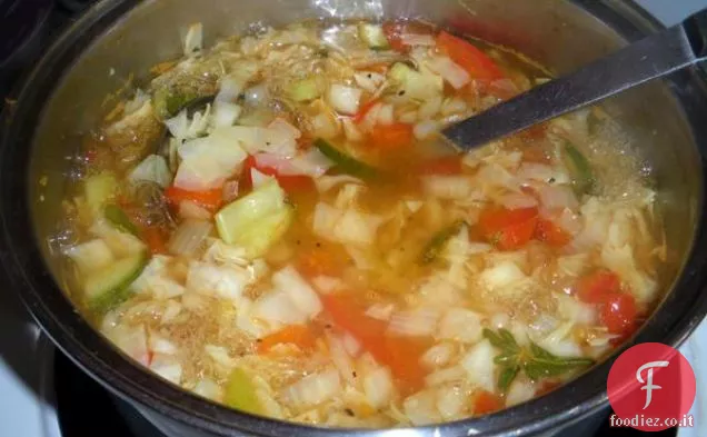 Pentola di coccio Carne in scatola e cavolo